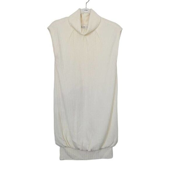 Maggy London Womens Wool Blend Ribbed Ivory Knit Sweater Dress Size 4 - Picture 1 of 14